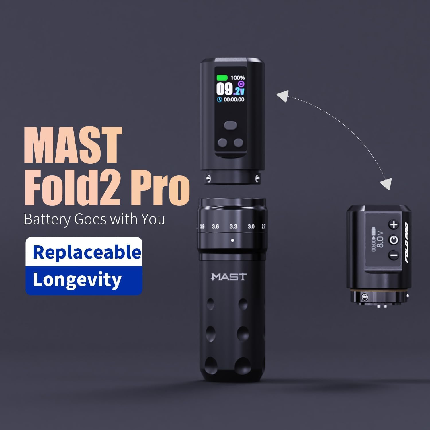 Amazon.com: Mast Fold2 Pro Tattoo Kit, Cordless Complete Tattoo